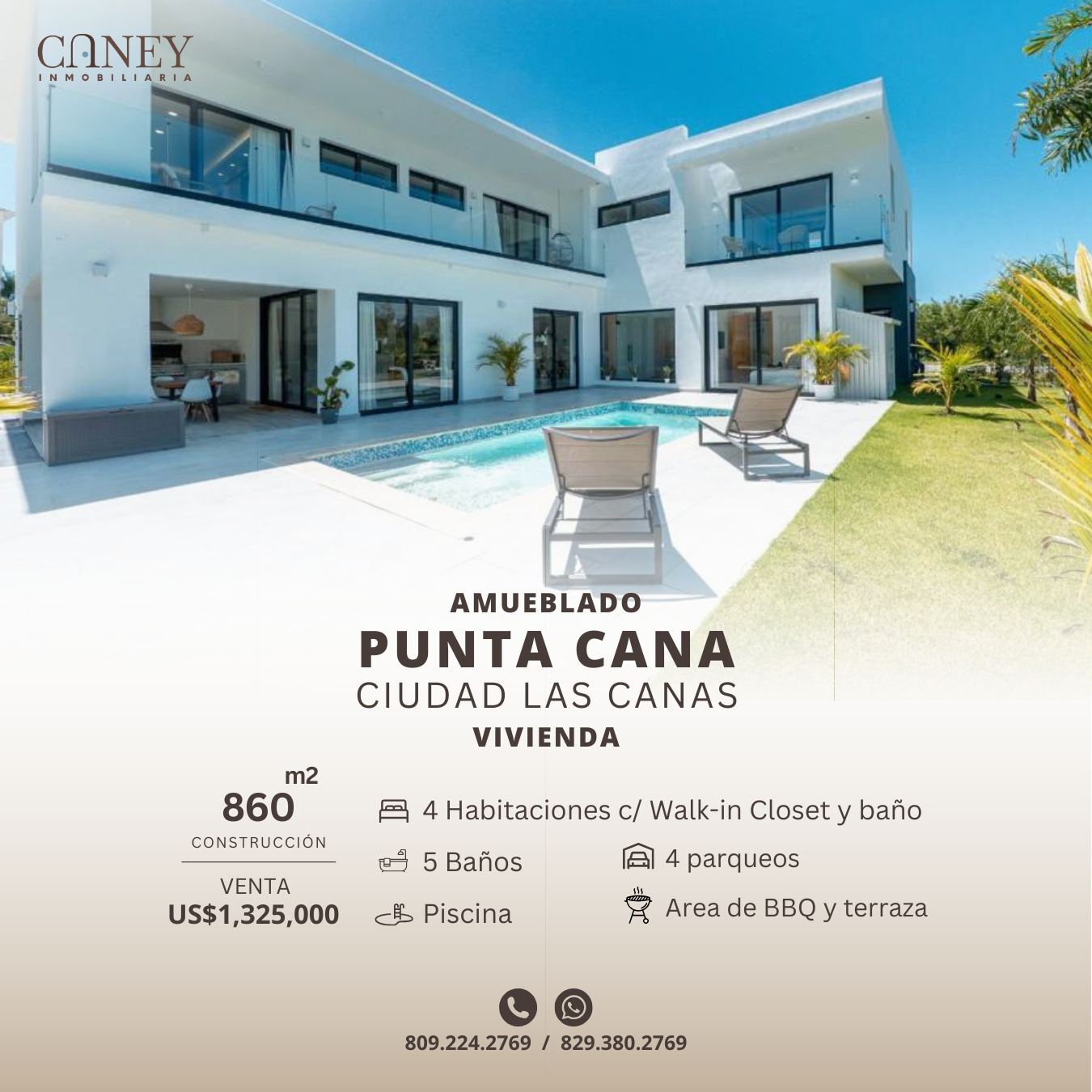 Villa amueblada en Ciudad Las Canas, Cap Cana (Punta Cana)