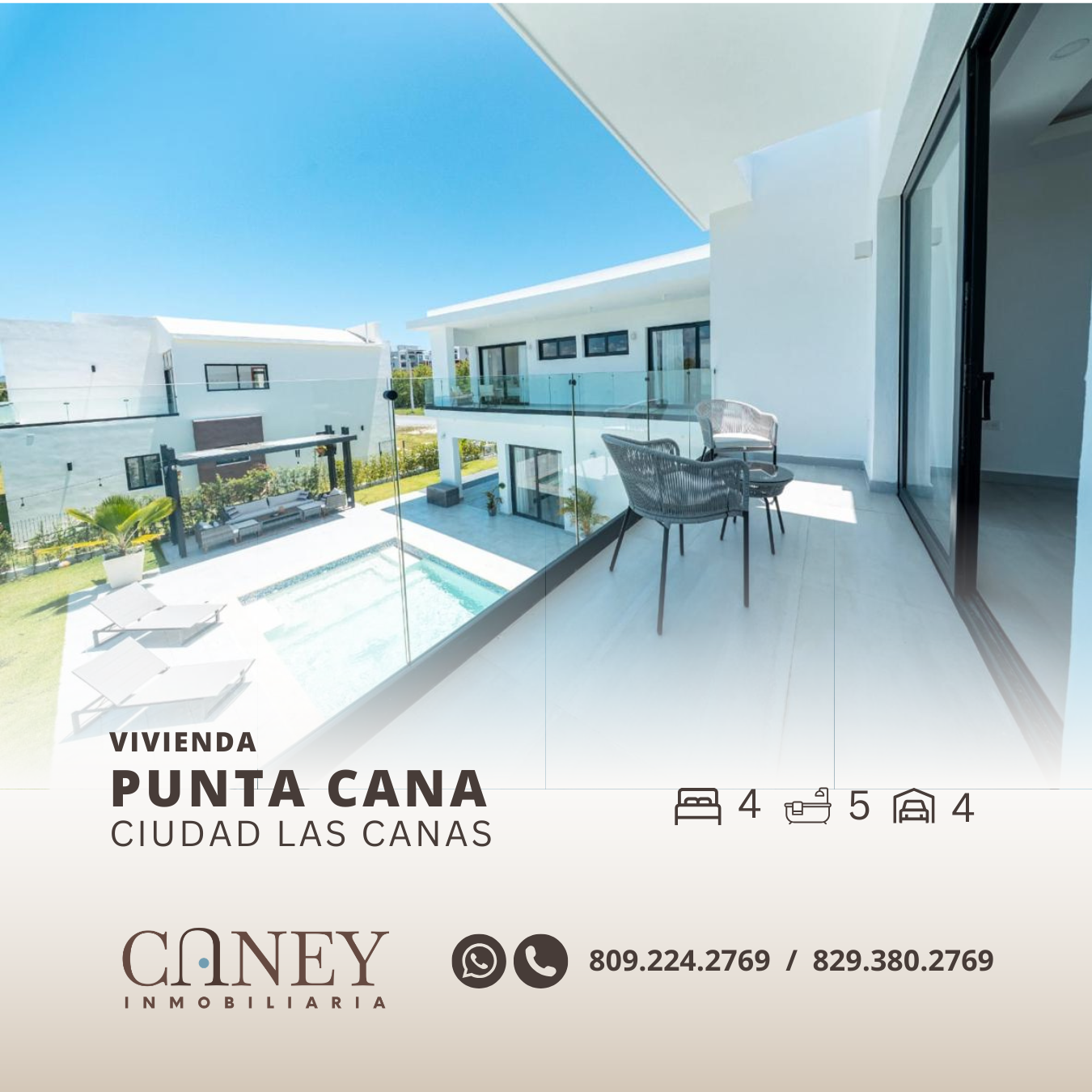Vista 4 de Villa amueblada en Ciudad Las Canas, Cap Cana (Punta Cana)