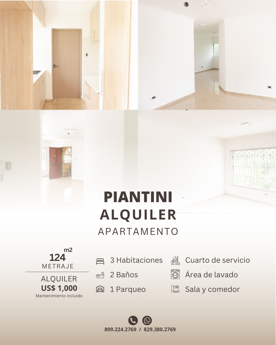Apartamento en alquiler en Piantini