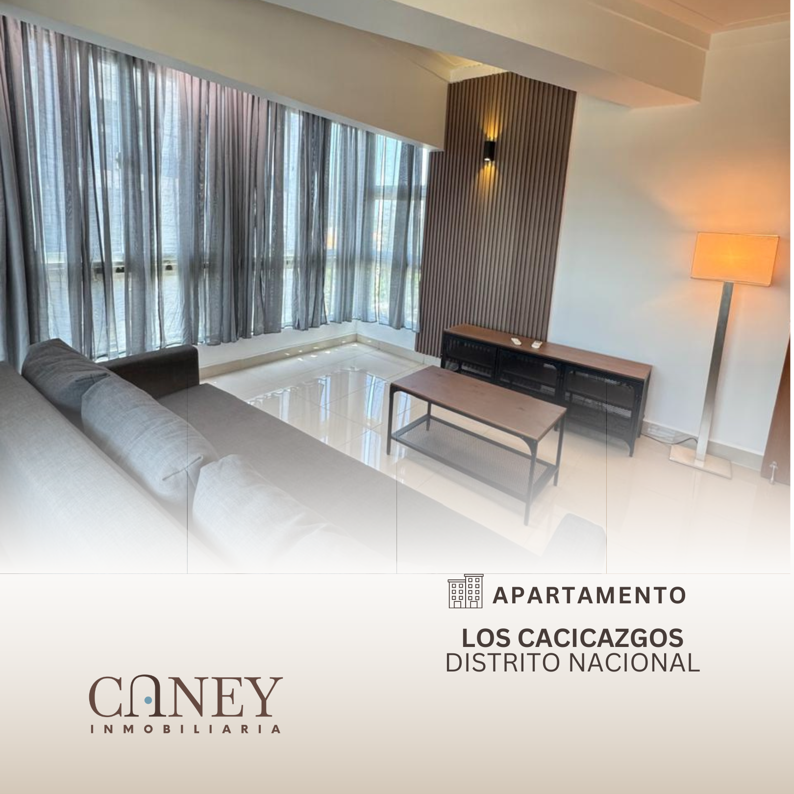 Vista 2 de Moderno apartamento en venta en Los Cacicazgos