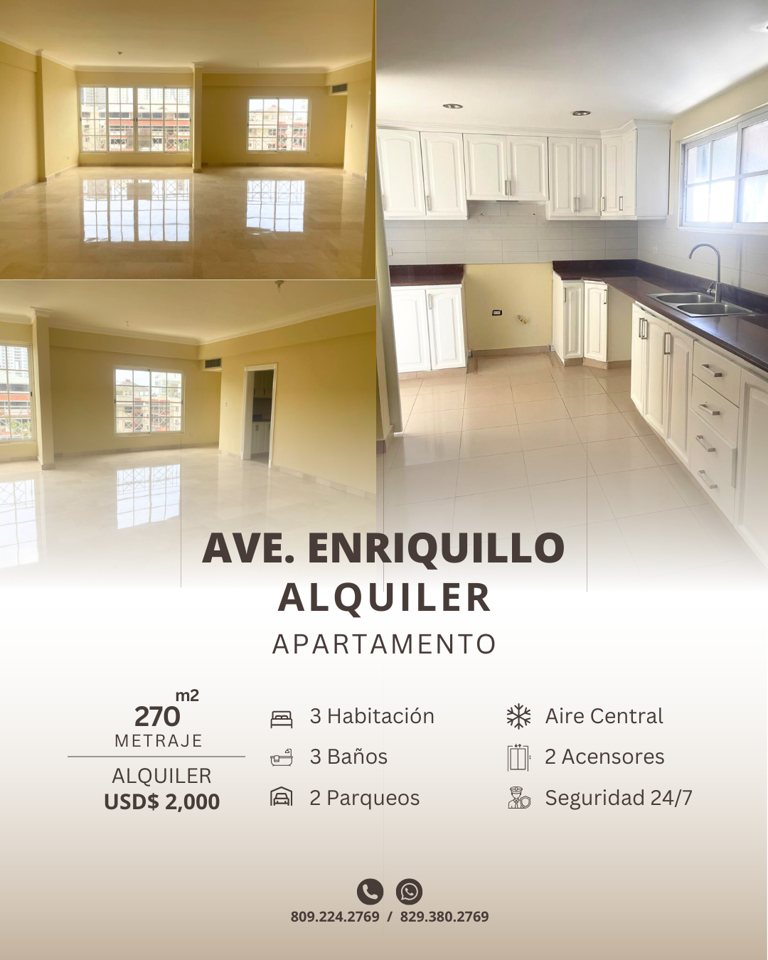 Apartamento en alquiler en Av. Enriquillo