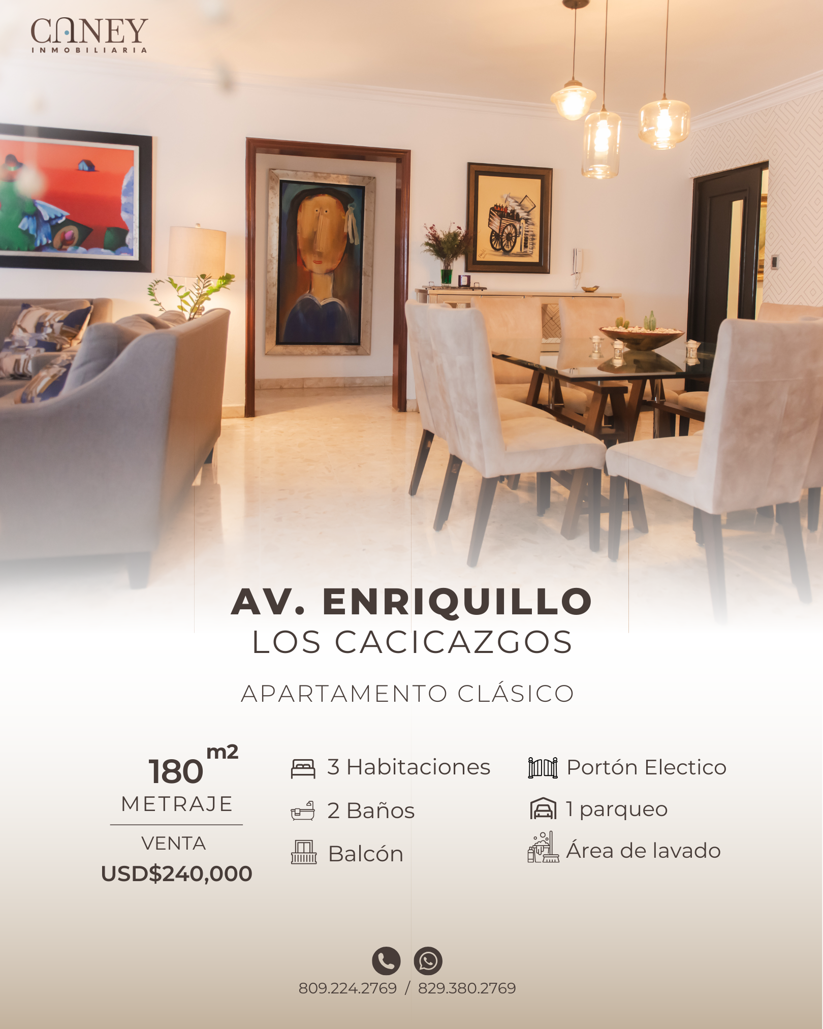 Apartamento clásico en Av. Enriquillo, Los Cacicazgos