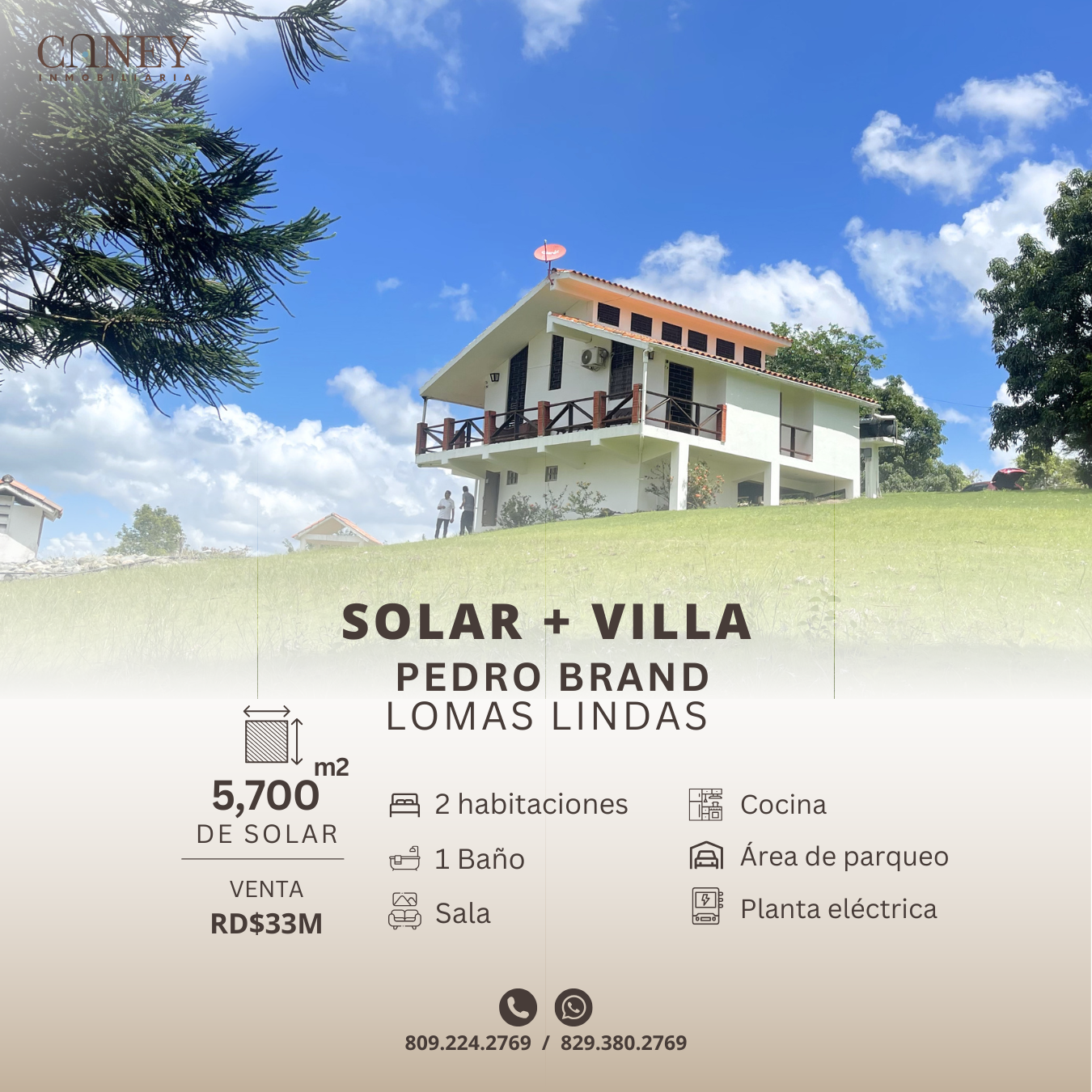 Solar + villa en Pedro Brand, Lomas Lindas